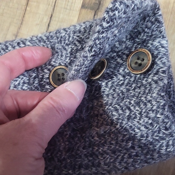 The Barn made in the Netherlands Black Gray Wool Mohair Long Coat - Picture 6 of 15